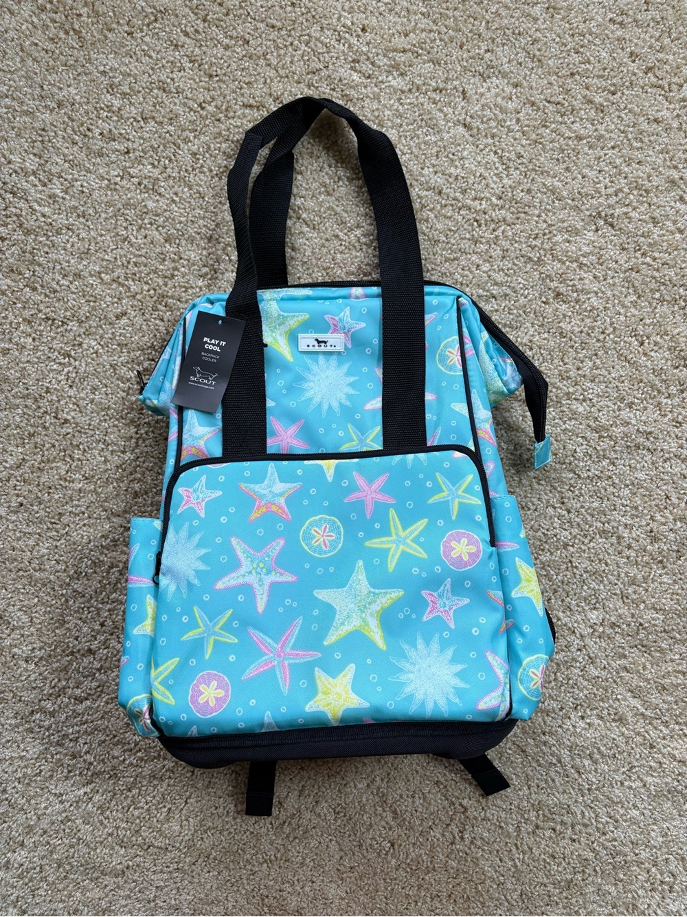 SCOUT Play It Cool Backpack Cooler Starfish Aqua Insulated Travel Beach NWT